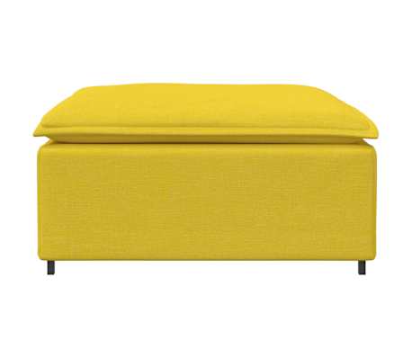 vidaXL Modularni kauč s podnožjem, svijetložuti 100x100x48 cm