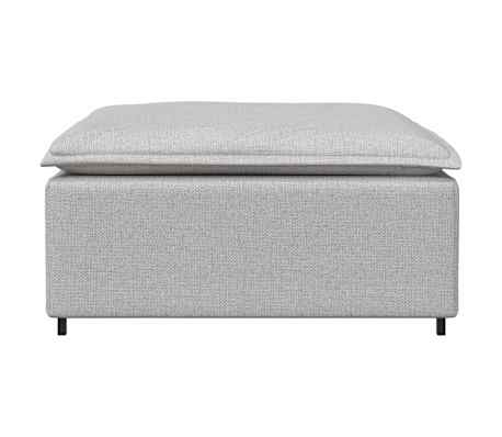 vidaXL einingasófi fótskemil eining skýjagrár 100x100x48 cm