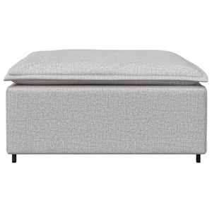 vidaXL einingasófi fótskemil eining skýjagrár 100x100x48 cm