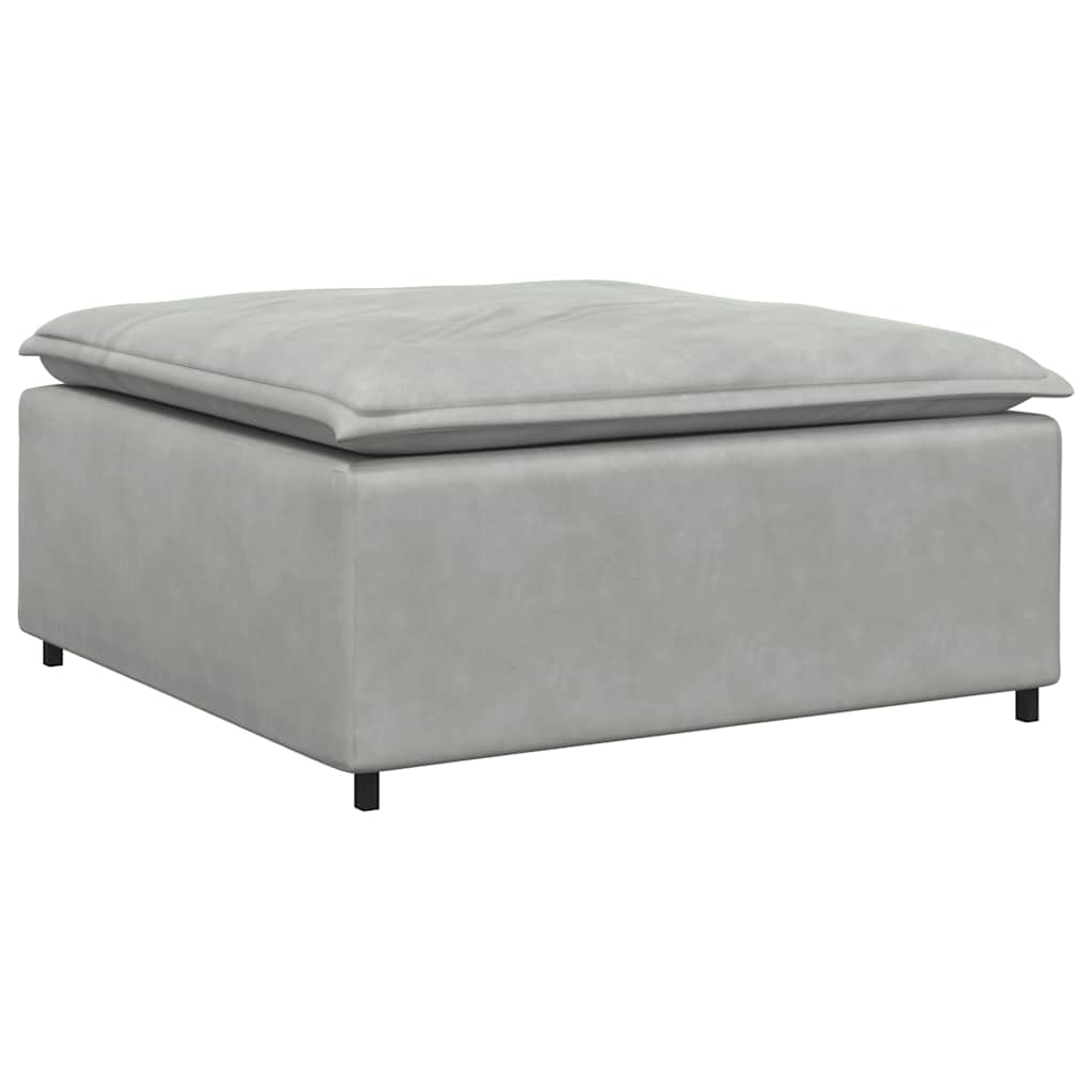Thumbnail - vidaXL Modulares Sofa Fußhocker-Modul Hellgrau 100x100x48 cm