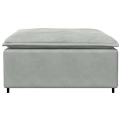 vidaXL modul&aelig;r sofa fodskammel modul 100x100x48 cm lysegr&aring;
