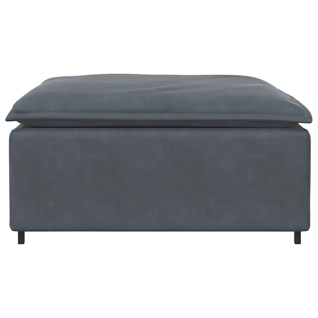 vidaXL Modulaire voetenbank module 100x100x48 cm donkergrijs afbeelding