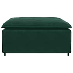 vidaXL Modulares Sofa Fu&szlig;hocker-Modul Dunkelgr&uuml;n 100x100x48 cm