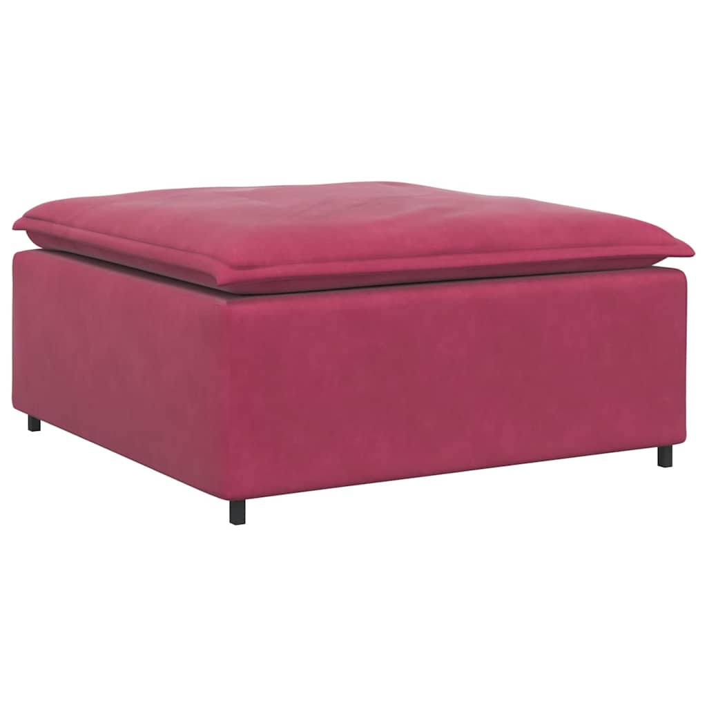 Thumbnail - vidaXL Modulares Sofa Fußhocker-Modul Weinrot 100x100x48 cm