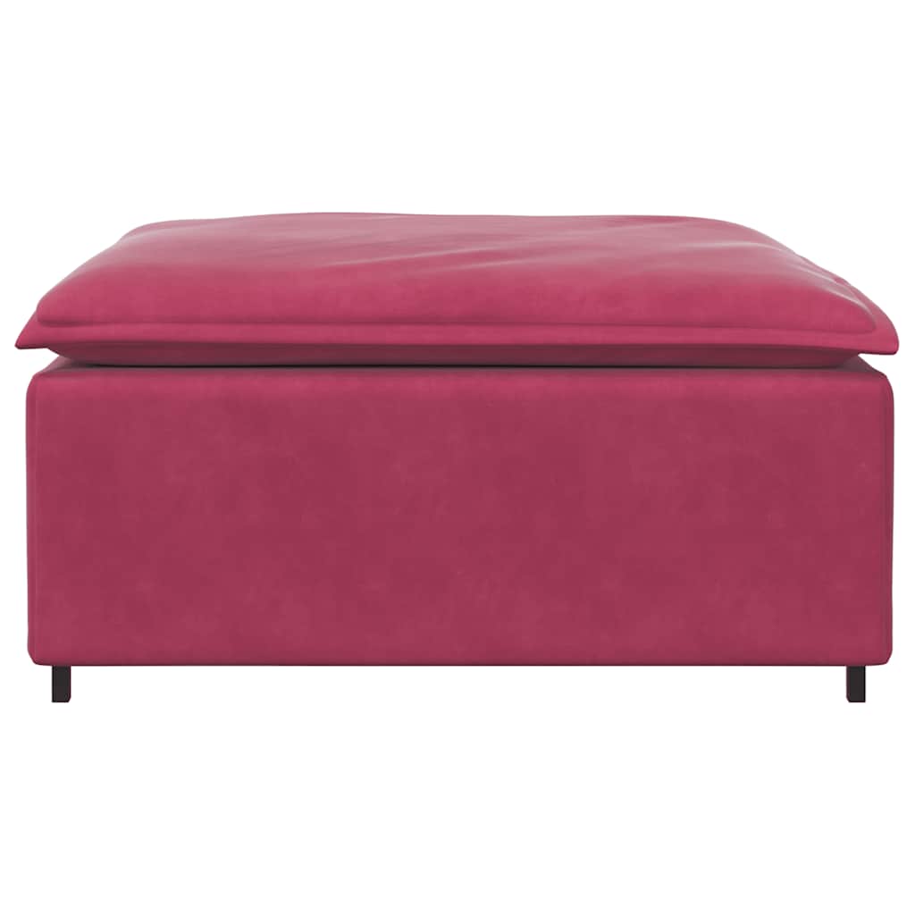 Thumbnail - vidaXL Modulares Sofa Fußhocker-Modul Weinrot 100x100x48 cm