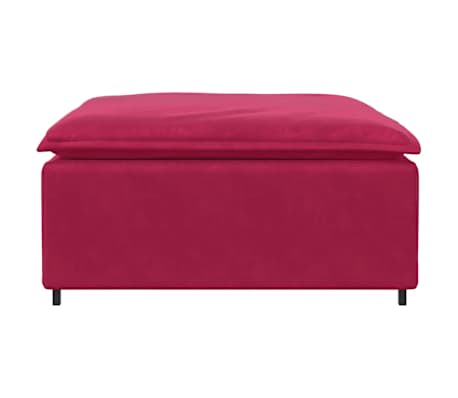 vidaXL Modulo Poggiapiedi Divano Modulare Rosso Vino 100x100x48 cm