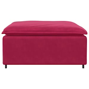 vidaXL Modulo Poggiapiedi Divano Modulare Rosso Vino 100x100x48 cm