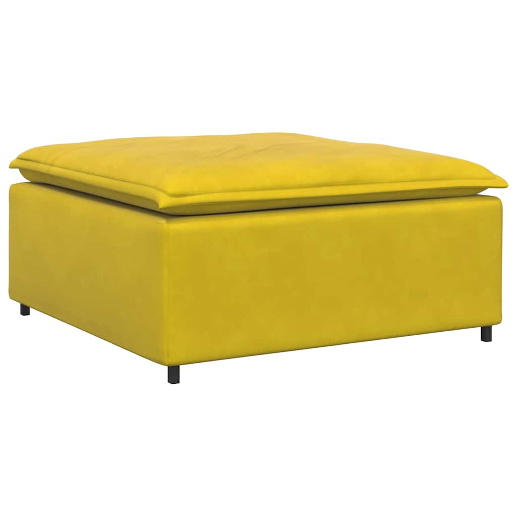 Thumbnail - vidaXL Modulares Sofa Fußhocker-Modul Gelb 100x100x48 cm