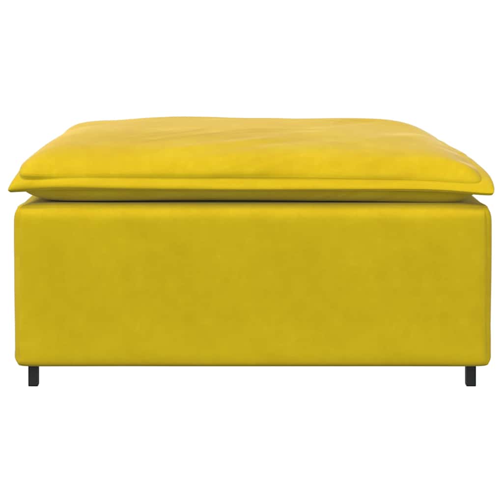 Thumbnail - vidaXL Modulares Sofa Fußhocker-Modul Gelb 100x100x48 cm