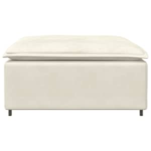 vidaXL krém moduláris kanapé lábzsámoly modul 100x100x48 cm