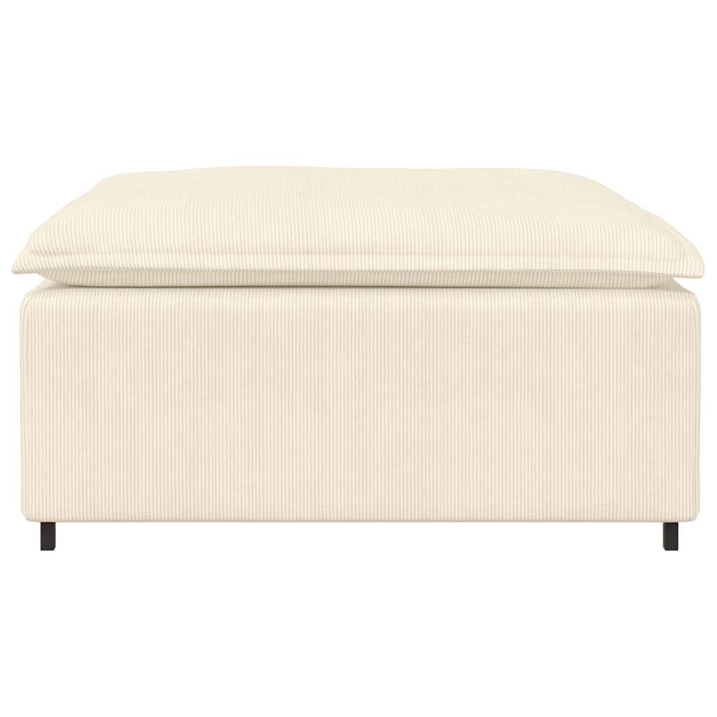 vidaXL krém moduláris kanapé lábzsámoly modul 100x100x48 cm