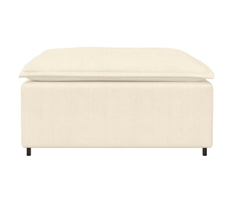 vidaXL Modulares Sofa Fu&szlig;hocker-Modul Creme 100x100x48 cm
