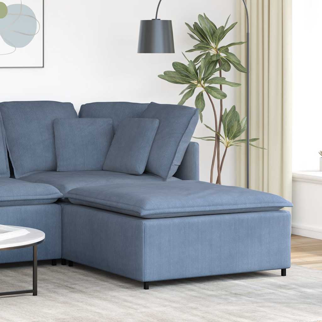 vidaXL Modulares Sofa Fußhocker-Modul Blau 100x100x48 cm