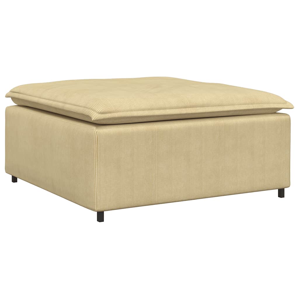 Thumbnail - vidaXL Modulares Sofa Fußhocker-Modul Hellgrün Grau 100x100x48 cm