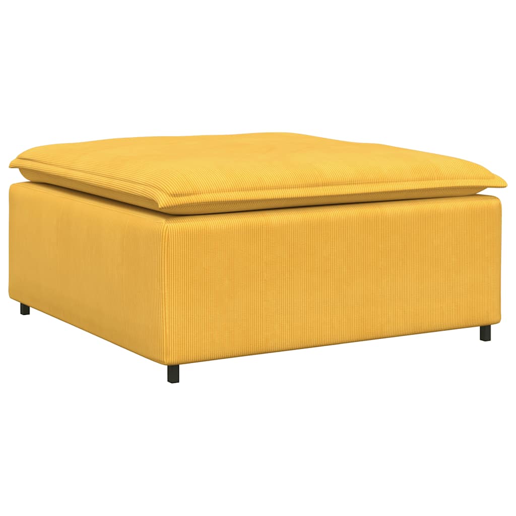 Thumbnail - vidaXL Modulares Sofa Fußhocker-Modul Hellgelb 100x100x48 cm