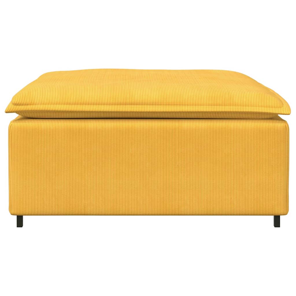Thumbnail - vidaXL Modulares Sofa Fußhocker-Modul Hellgelb 100x100x48 cm