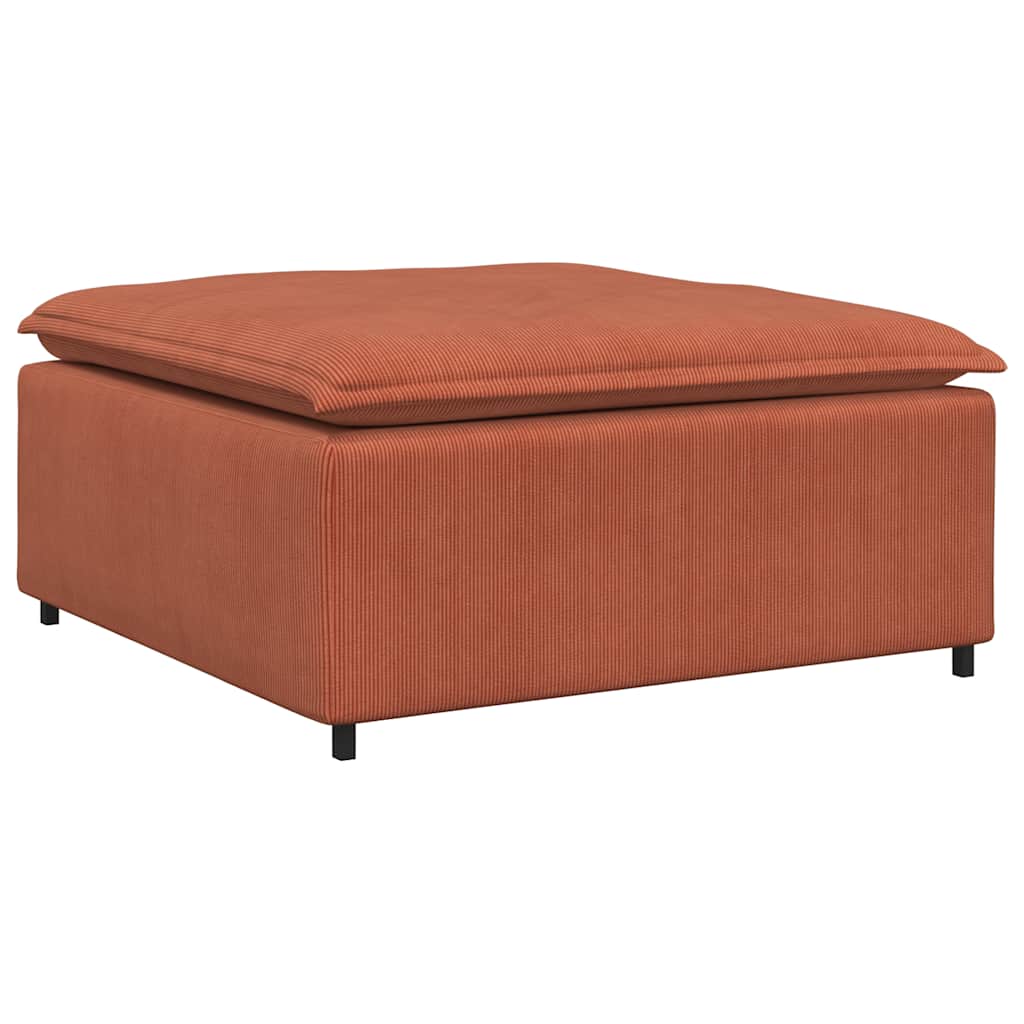 Thumbnail - vidaXL Modulares Sofa Fußhocker-Modul Rot Orange 100x100x48 cm