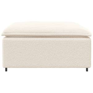 vidaXL kr&eacute;m modul&aacute;ris kanap&eacute; l&aacute;bzs&aacute;moly modul 100x100x48 cm