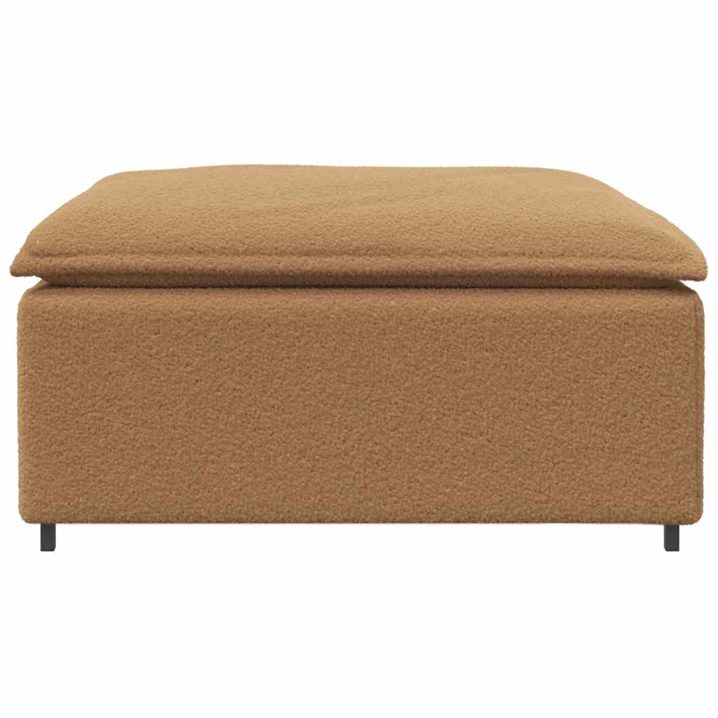 vidaXL bézs moduláris kanapé lábzsámoly modul 100x100x48 cm
