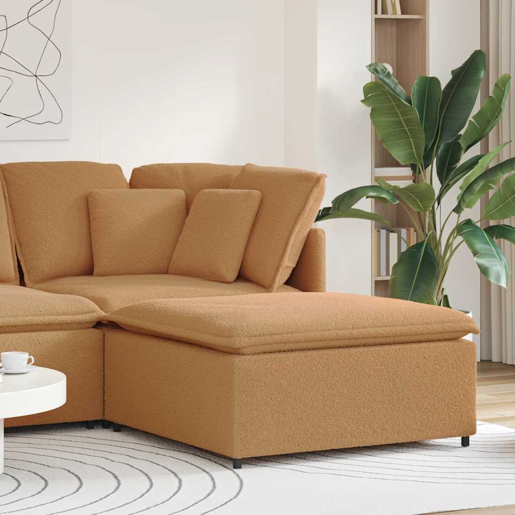 vidaXL Modulares Sofa Fußhocker-Modul Beige 100x100x48 cm