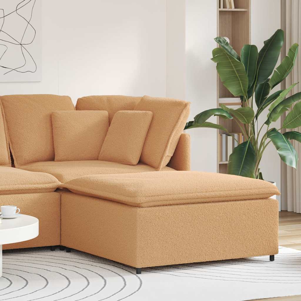 vidaXL Modulares Sofa Fußhocker-Modul Beige 100x100x48 cm