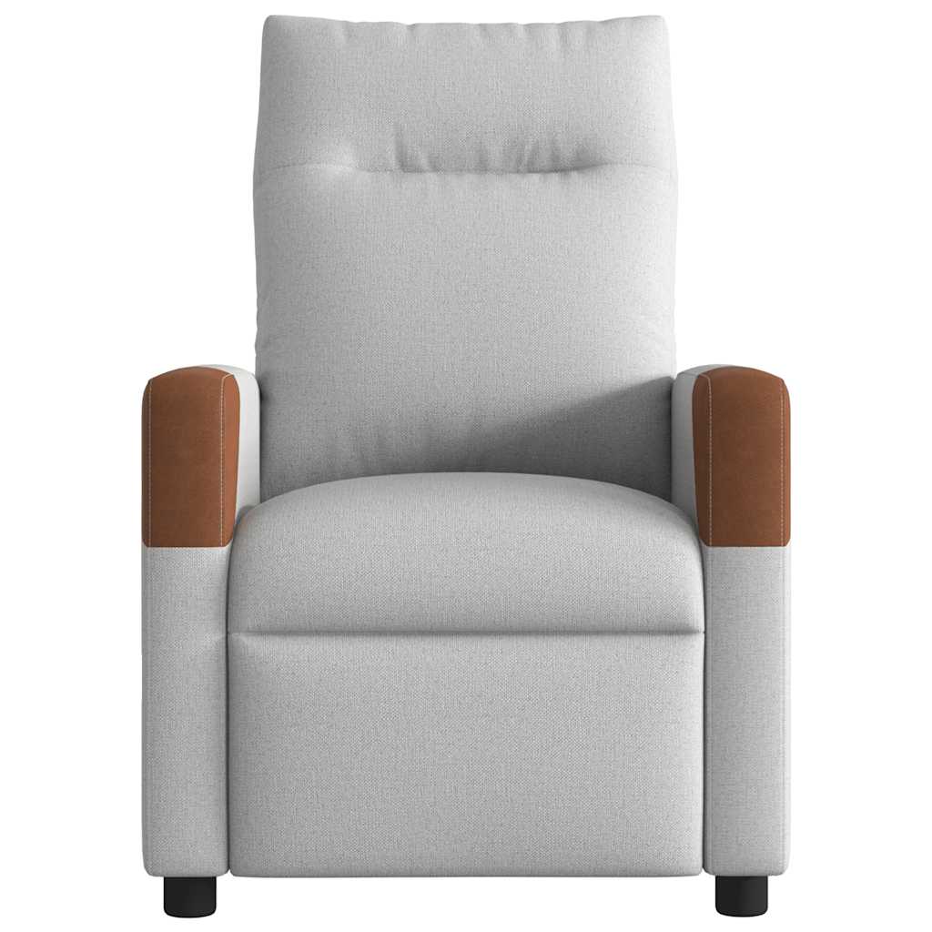 vidaXL Fauteuil verstelbaar stof wolk grijs afbeelding