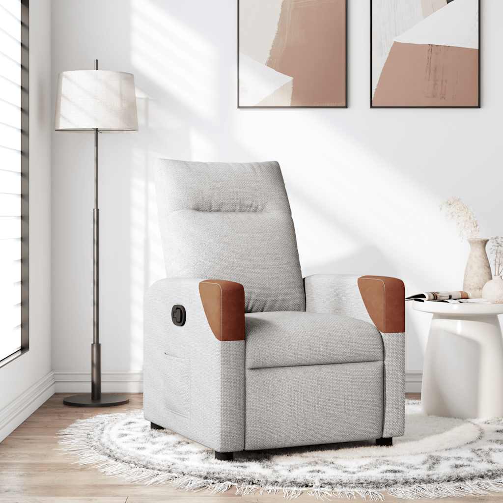 vidaXL Scaun extensibil din stofă gri nor
