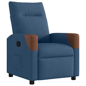 Polohovací křeslo modré textil - obrázek 2