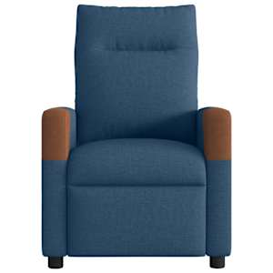 Polohovací křeslo modré textil - obrázek 3