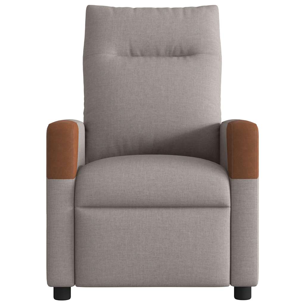 vidaXL Massagestoel verstelbaar stof taupe afbeelding