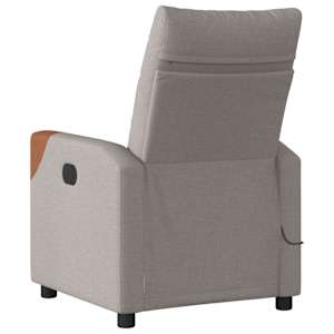 Masážní polohovací křeslo taupe textil - obrázek 5