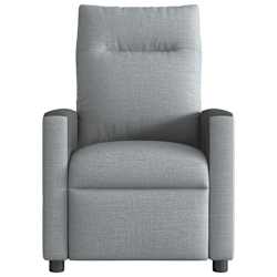 vidaXL Fauteuil verstelbaar stof lichtgrijs