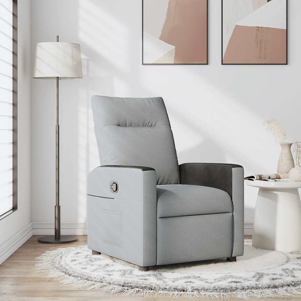 vidaXL Relaxsessel Hellgrau Stoff