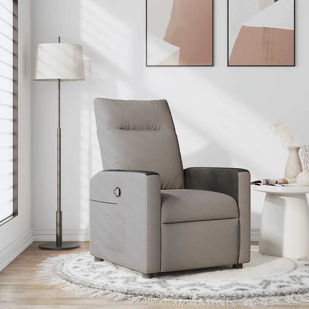 vidaXL Relaxsessel Taupe Stoff