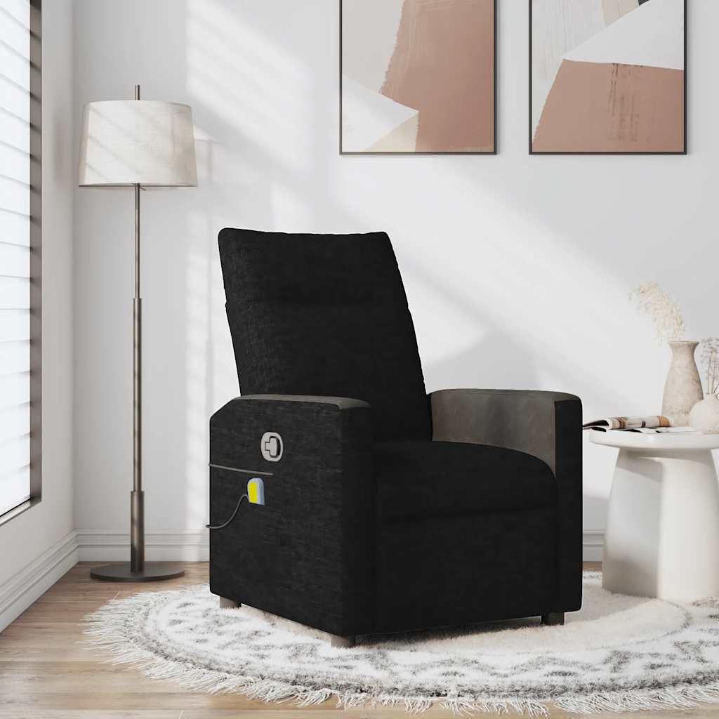 vidaXL Massagesessel Schwarz Stoff