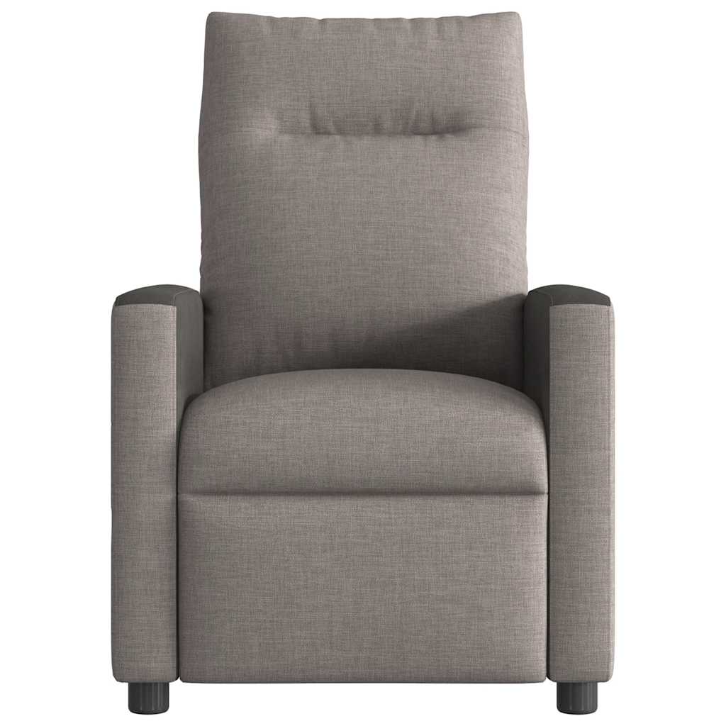 vidaXL Massagestoel verstelbaar stof taupe afbeelding