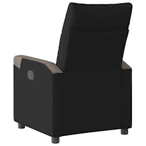 Polohovací křeslo černé textil - obrázek 5