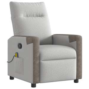 vidaXL Massage Recliner Tool Cloud Grey Fabric
