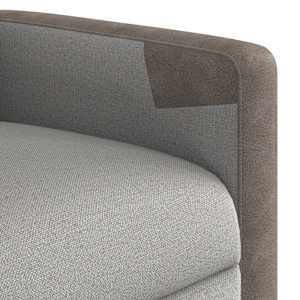 Masážní polohovací křeslo obláčkově šedá textil - obrázek 9