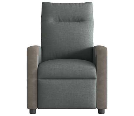vidaXL Fauteuil de massage inclinable Gris fonc&eacute; Tissu