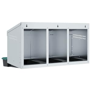Hnízdní budka pro kuřata se 3 přihrádkami, nástěnná, pozinkovaná ocel - obrázek 7