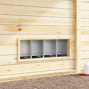 vidaXL Chicken Nesting Box 4 Compartments Wall-Mounted Galvanised Steel