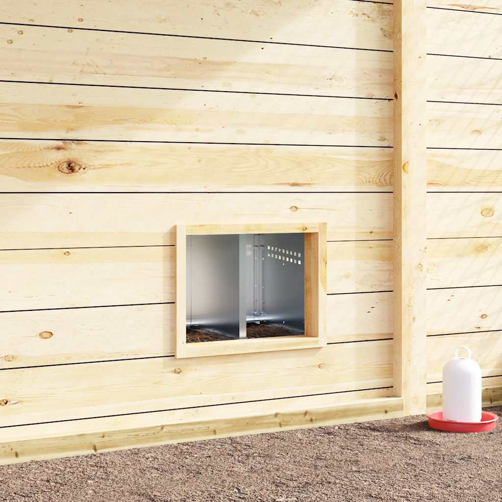 vidaXL Kanan pesälaatikko 2 lokeroa jaloilla galvanoitu teräs