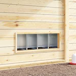 vidaXL Chicken Nesting Box 4 Compartments with Legs Galvanised Steel