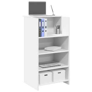 Recepcijska miza bela 55x50x103,5 cm inženirski les