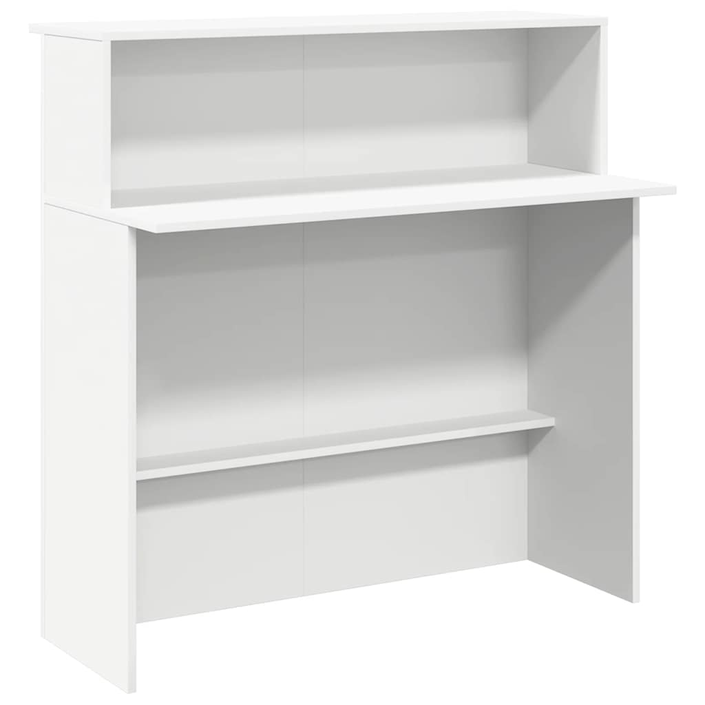 vidaXL Recepční stůl bílý 100 x 50 x 103,5 cm, z umělého dřeva