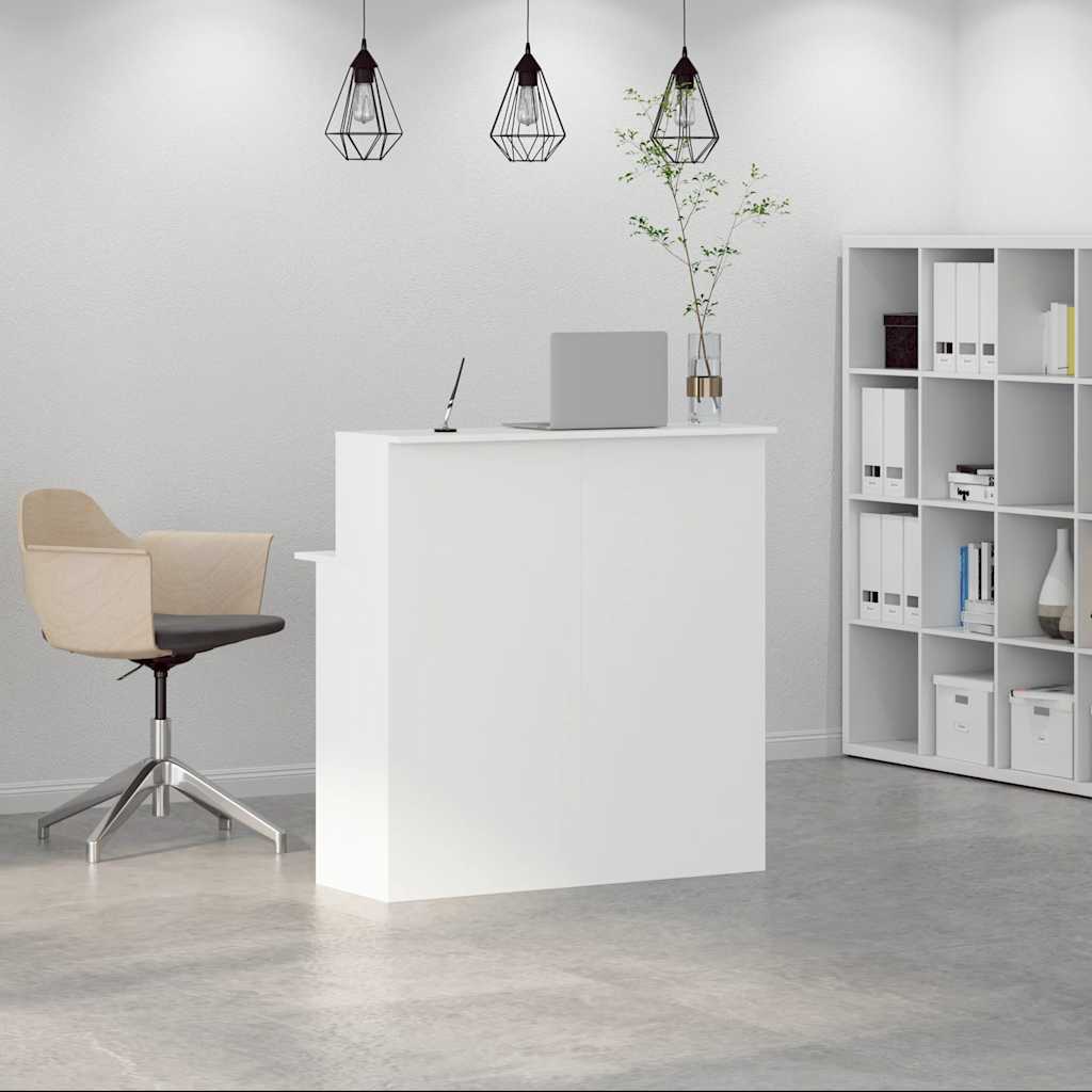 vidaXL Birou de recepție alb 100x50x103,5 cm din lemn prelucrat