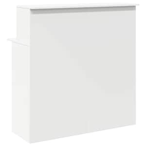 Recepční stůl bílý 100 x 50 x 103,5 cm, z umělého dřeva - obrázek 7