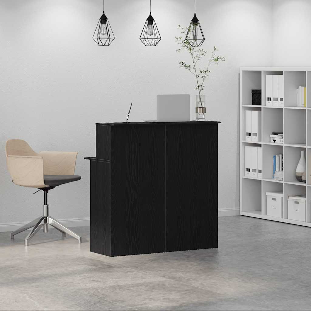 vidaXL Birou de recepție negru 100x50x103,5 cm Lemn prelucrat