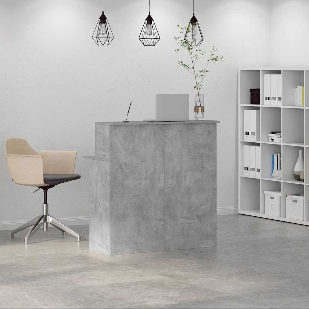 vidaXL Birou de recepție Gri beton 100x50x103,5 cm Lemn prelucrat